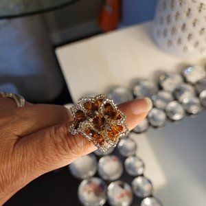 Gold & Clear Fashion Ring